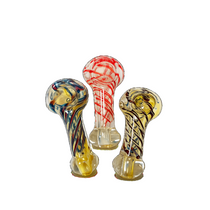 2.5" Twisted Art Silver Fumed Assorted Colors Hand Pipe - 2 Pack (MSRP $10.00ea)