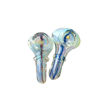 2.5" Sherlock Silver Fumed Assorted Colors Hand Pipe - 2 Pack (MSRP $10.00ea)