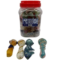 Everyday - 4" Assorted Fancy Spoon Hand Pipe - 20ct Jar (MSRP $15.00ea)