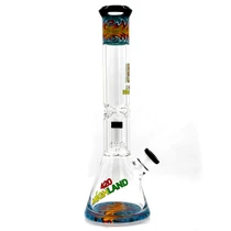 15.7" 420 Highland Beaker 25mm Base Water Pipe with Matrix Perc & Color Splash Design (MSRP $100.00)