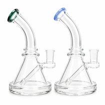 7" Compact Bent Neck Water Pipe Rig - Asstd Colors Accents (MSRP $25.00)
