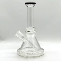 7.5" Compact Straight Neck Water Pipe Rig - Asstd Colors Accents (MSRP $25.00)