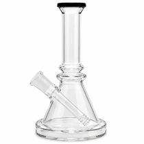 7.5" Compact Straight Neck Water Pipe Rig - Asstd Colors Accents (MSRP $25.00)