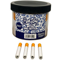 Everyday - 3" Regular Metal Cig Hitter Hand Pipe with Teeth - 100ct Jar (MSRP $140.00)