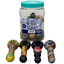 Everyday - 4" Color Reversible WigWag Spoon Hand Pipe - 10ct Jar (MSRP $125.00)