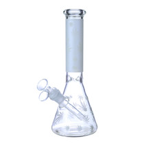 Clover Glass - 10"Assorted Glow in the Dark Leaf Decal Beaker Water Pipe - with 14M Bowl (MSRP $35.00)