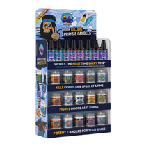 The Modest Co x Odor Killa - Odor Eliminator Candle + Spray 54ct Pre-filled Counter Display *Drop Ship* (MSRP $9.99-$19.99)