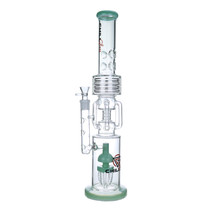 Clover Glass - 20" Assorted Color Multi Perc Water Pipe (MSRP $100.00)
