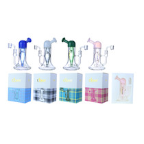 Clover Glass - 8" Assorted Incycler Water Pipe - with 14M Banger (MSRP $75.00)