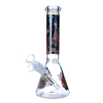 Clover Glass - 10" Assorted Skateboard Decal Beaker Water Pipe - with 14M Bowl (MSRP $35.00)