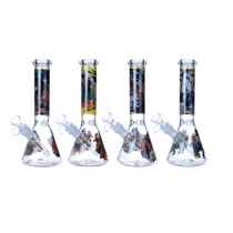 Clover Glass - 10" Assorted Skateboard Decal Beaker Water Pipe - with 14M Bowl (MSRP $35.00)
