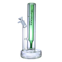 Clover Glass - 13" Assorted Bat Perc Straight Water Pipe - with 14M Bowl (MSRP $75.00)