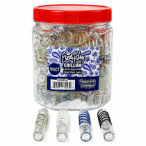 Everyday - Assorted Color Mini Swirl Chillum Hand Pipe - 100ct Jar (MSRP $5.00ea)