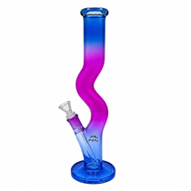 14" Assorted Color Zig Zag Water Pipe (MSRP $75.00)