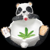 Ceramic Panda Leaf Design Ashtray (MSRP $10.00)