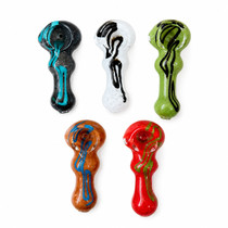 2.5" Frit Art Hand Pipe - 5 Pack (MSRP $5.00ea)