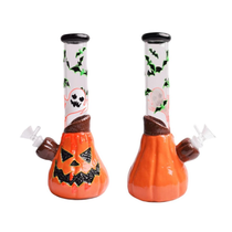 10" Clay Pumpkin Beaker Water Pipe - with 14M Male Bowl (MSRP $30.00)