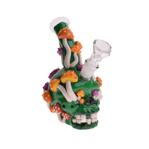 6" Clay Assorted Skull Water Pipe - with 14M Male Bowl (MSRP $30.00)