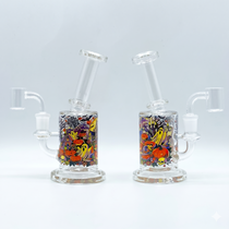 6" Assorted Halloween Decal Rig Water Pipe - with 14M Male Bowl (MSRP $25.00)