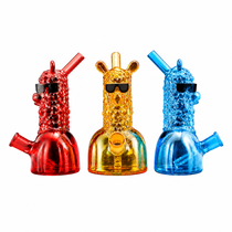 6" Assorted Cool Llama Water Pipe - with 14M Male Bowl (MSRP $20.00)