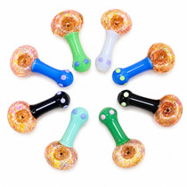 4" Gold Fumed Dot Spoon Hand Pipe (MSRP $20.00ea)
