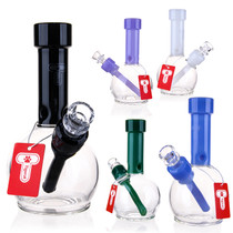 Tigerat - 8" Assorted Color Rim Beaker Ball Water Pipe - with 14M Male Bowl (MSRP $30.00)
