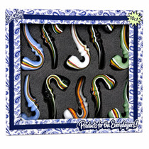 Everyday - 4" Rasta Art Slime Color Sherlock Hand Pipe - 10ct Display (MSRP $15.00ea)