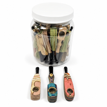 Assorted Colors Wood Pipe No Cover - 40 Ct Jar (MSRP $10.00ea)