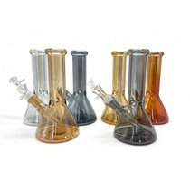 Electro Plated Assorted Color Beaker Water Pipe - with 14M Male Bowl (MSRP $25.00)