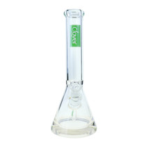 Clover Glass - 14" 7mm Assorted Colors "Clover Glass" Beaker Water Pipe - With 14M Bowl (MSRP $40.00)
