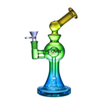 Clover Glass - 9" 7mm Multi Colors Dab Rig Water Pipe - With 14M Quartz Banger (MSRP $40.00)