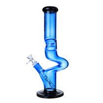 Clover Glass - 14" 5mm Assorted Colors Straight Zong Water Pipe - with 14M Bowl (MSRP $40.00)