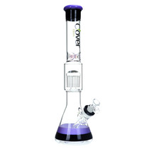 Clover Glass - 18" 5mm Assorted Colors Tree Perc Beakers Water Pipe - With 14M Bowl (MSRP $60.00)