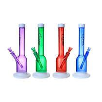 Clover Glass - 15" 5mm Assorted Colors Straight Pipes Water Pipe - With 14M Bowl (MSRP $40.00)