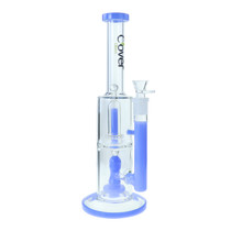 Clover Glass - 14" 5mm Assorted Colors Multi Perc Water Pipe - With 14M Bowl (MSRP $40.00)