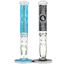 16" 7mm Heart Art Straight Water Pipe (MSRP $60.00)