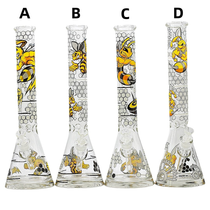 16" 25mm Thick Base 7mm Assorted Beaker Water Pipe (MSRP $60.00)