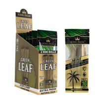 King Palm - Green Leaf Tubes - 2ct Display of 10 (MSRP $4.00-5.00ea)