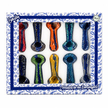 Everyday - 4" Premium Assorted Colors Latachino Art Hand Pipe - 10ct Display (MSRP $20.00ea)