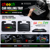 Cheech Glass - Car Rolling Tray - Black (MSRP $16.00)