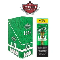 Swisher Sweets - Tobacco Leaf Wraps (2ct) Box of 15 (Pre-priced $1.99) - Green