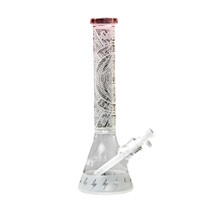 Legendary - 15" Assorted Blasted Logo Beaker Water Pipe with 14M Male Bowl (MSRP $60.00)