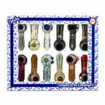 Everyday - 4" Premium Assorted Styles Screen Bowl Hand Pipe - 12ct Display (MSRP $ 15.00ea)