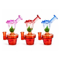 6" Flower Shape Assorted Colors Water Pipe (MSRP $20.00)