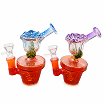 6" Flower Shape Assorted Colors Water Pipe (MSRP $20.00)