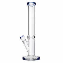 14" 7mm Assorted Colors Rim Straight Water Pipe (MSRP $30.00)