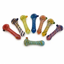 5" Swirl Frit & Fumed Art Hand Pipe (MSRP $10.00)