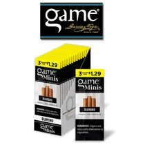 Game - Mini Cigar Wraps (3ct) Box of 15 - Diamond (Pre-Priced $1.29ea)