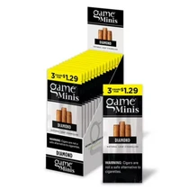 Game - Mini Cigar Wraps (3ct) Box of 15 - Diamond (Pre-Priced $1.29ea)