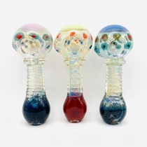 5" Frit Art Mouth Ring Work Hand Pipe 2 - Pk (MSRP $15.00ea)
